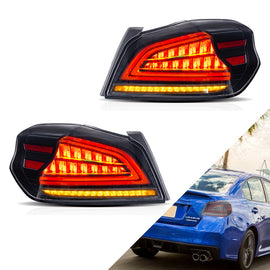 Full LED Subaru Wrx Tail Lights 2015-2019 ABS, PMMA, GLASS Material