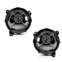 Load image into Gallery viewer, Vland Jeep Wrangler 2018-UP Full LED Dual Beam Projector Headlights With Blue DRL