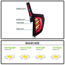 Charger l&#39;image dans la galerie, VLAND Full LED Tail Lights for Honda Fit / Jazz (GK5) 2014-2020 (Plug and Play. No Need Bulbs)