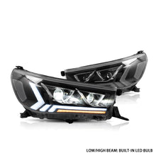 Cargar imagen en el visor de la galería, Vland Carlamp LED Headlights For Toyota Hilux Vigo Revo 2015-2019 ABS, PMMA, GLASS Material