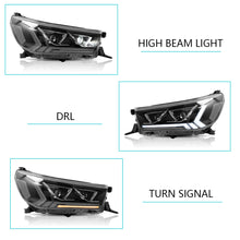 Load image into Gallery viewer, Vland Carlamp LED Headlights For Toyota Hilux Vigo Revo 2015-2019 ABS, PMMA, GLASS Material