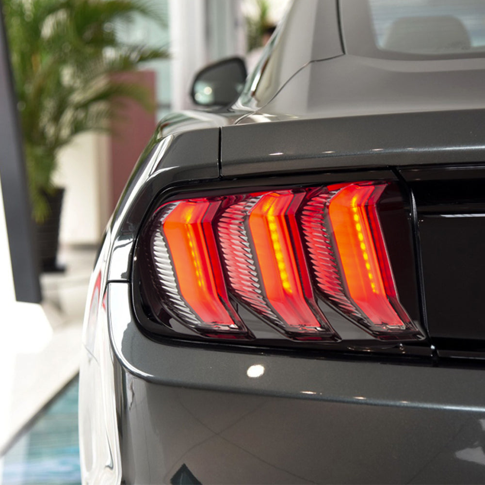 Vland Carlamp LED задни светлини за Ford Mustang 2015-2021 Multi 5 Modes Clear Lens (подходящи за модели в САЩ/Евро)