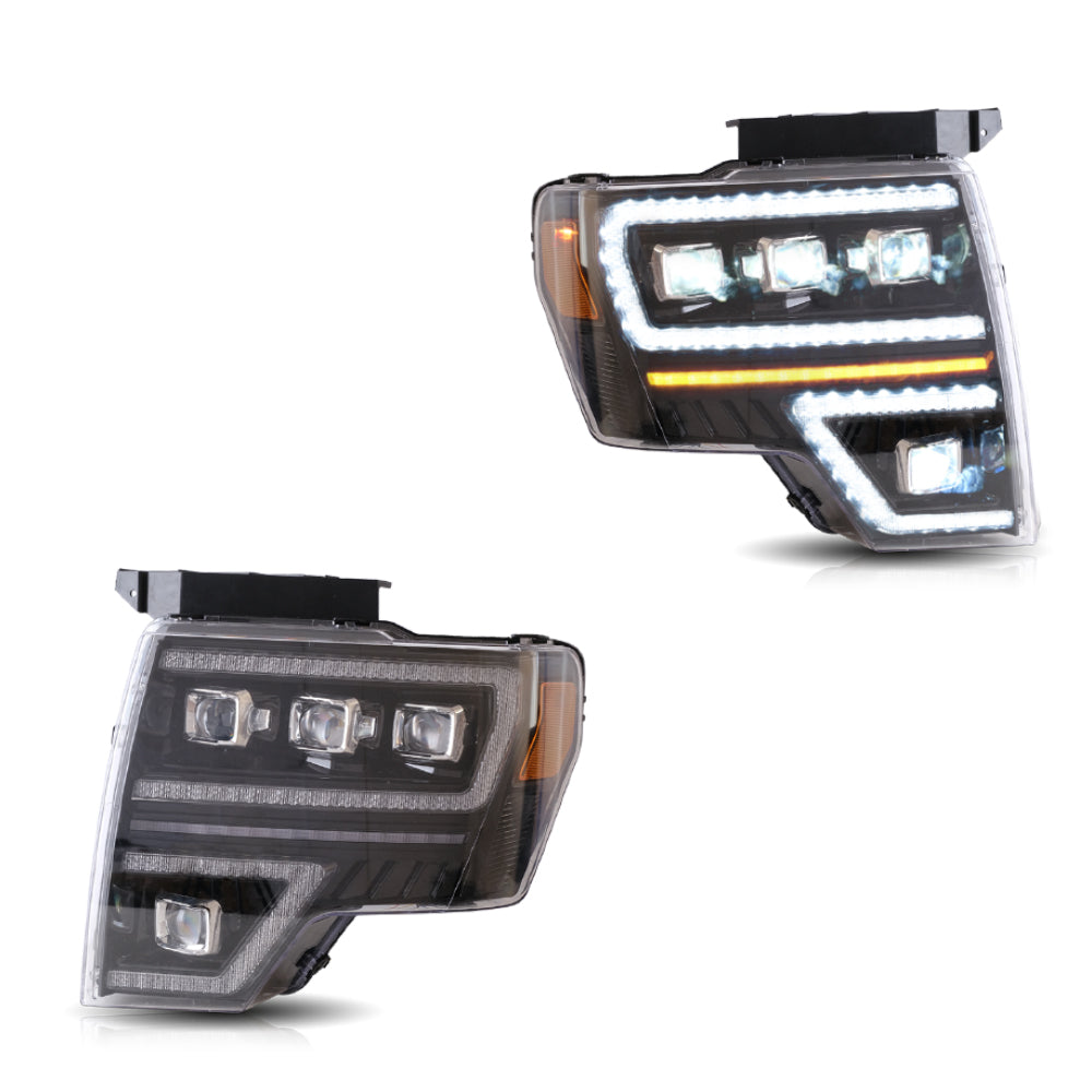 2009-2014 Ford F150 LED Projector Headlights with Dynamic DRL