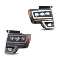 Laden Sie das Bild in den Galerie-Viewer, 2009-2014 Ford F150 LED Projector Headlights with Dynamic DRL