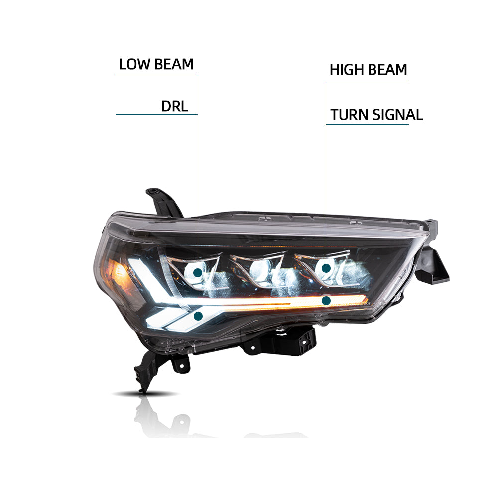 Vland Carlamp LED-Projektorscheinwerfer für 2014–2020 Toyota 4Runner (nicht für 2021)