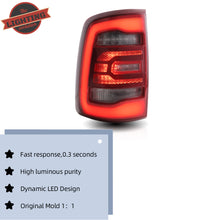 Carica l&#39;immagine nel visualizzatore di Gallery, Full LED Tail Lights for Dodge Ram 1500 2009-2018 (Red Sequential Turn Signals)