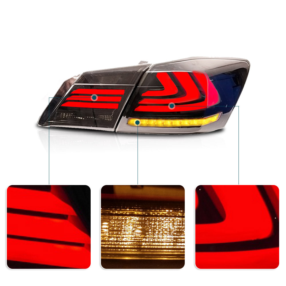 VLAND Voll-LED-Rücklichter für Honda Accord 2013–2015, ABS-PMMA-Glas-M ...