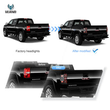 Carica l&#39;immagine nel visualizzatore di Gallery, 14-18 GMC Sierra 1500 2500HD 3500HD Vland III LED Tail Lights With Dynamic Welcome Lighting Clear
