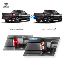 Charger l&#39;image dans la galerie, 14-18 GMC Sierra 1500 2500HD 3500HD Vland LED Tail Lights With Dynamic Welcome Lighting Clear