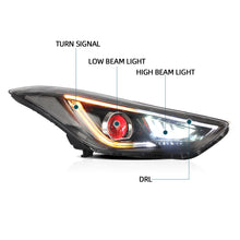 Charger l&#39;image dans la galerie, Vland Carlamp Projector Headlights For Hyundai Elantra (Avante MD) 2011-2015