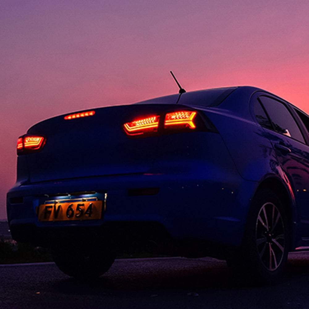 Vland Carlamp LED Tail Lights For 2008-2017 Mitsubishi Lancer evo x Smoked