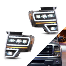 Cargar imagen en el visor de la galería, 2009-2014 Ford F150 LED Projector Headlights with Dynamic DRL