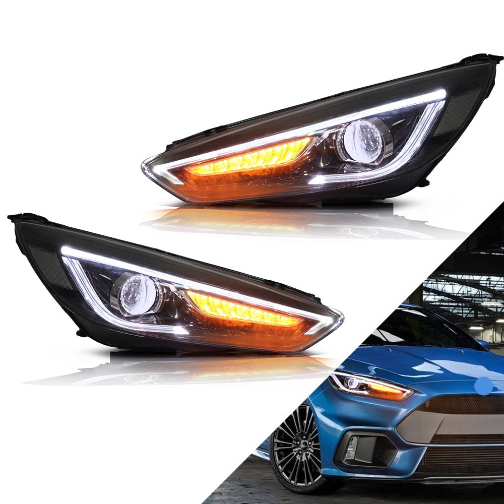 2015-2018 Projector Led Headlights Compatible with Focus