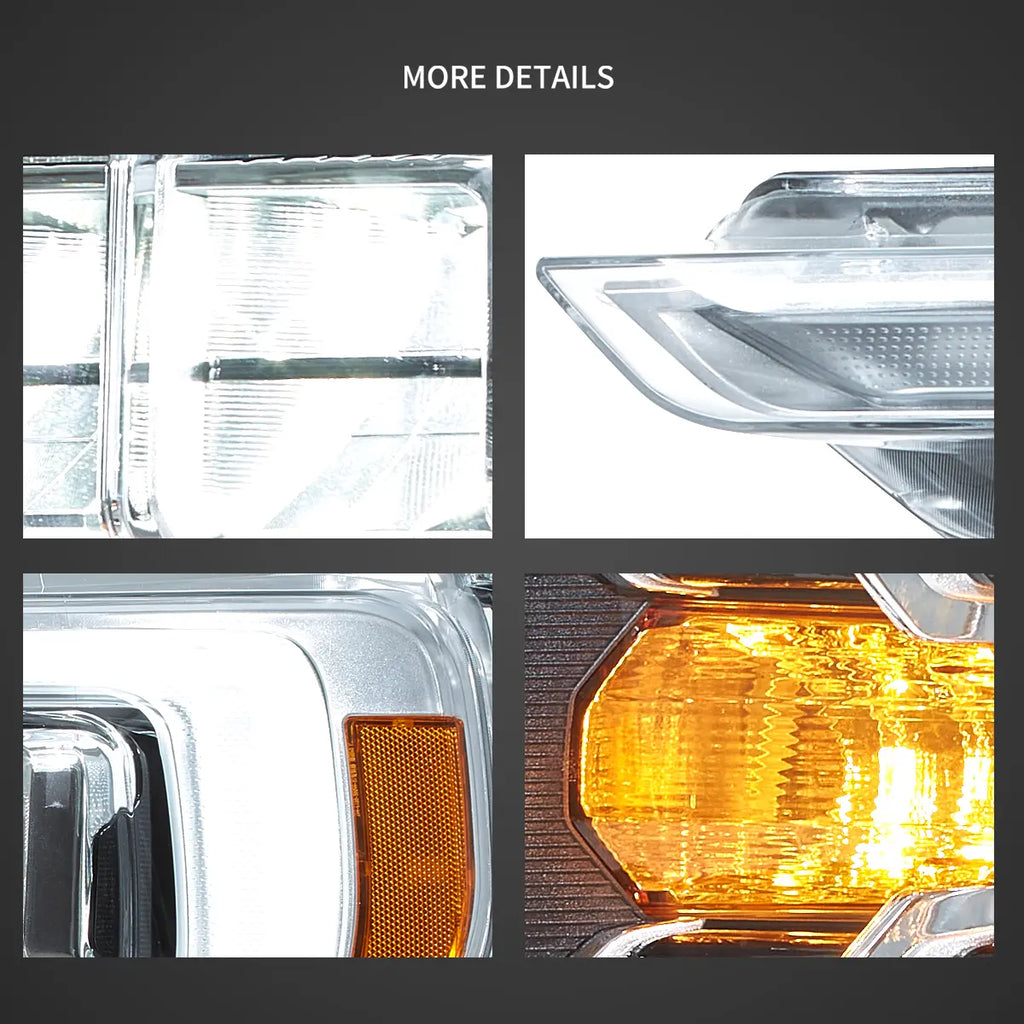 21-23 Ford F150 14. Generation Vland LED-Reflektionsschalen-Scheinwerfer, Chrom