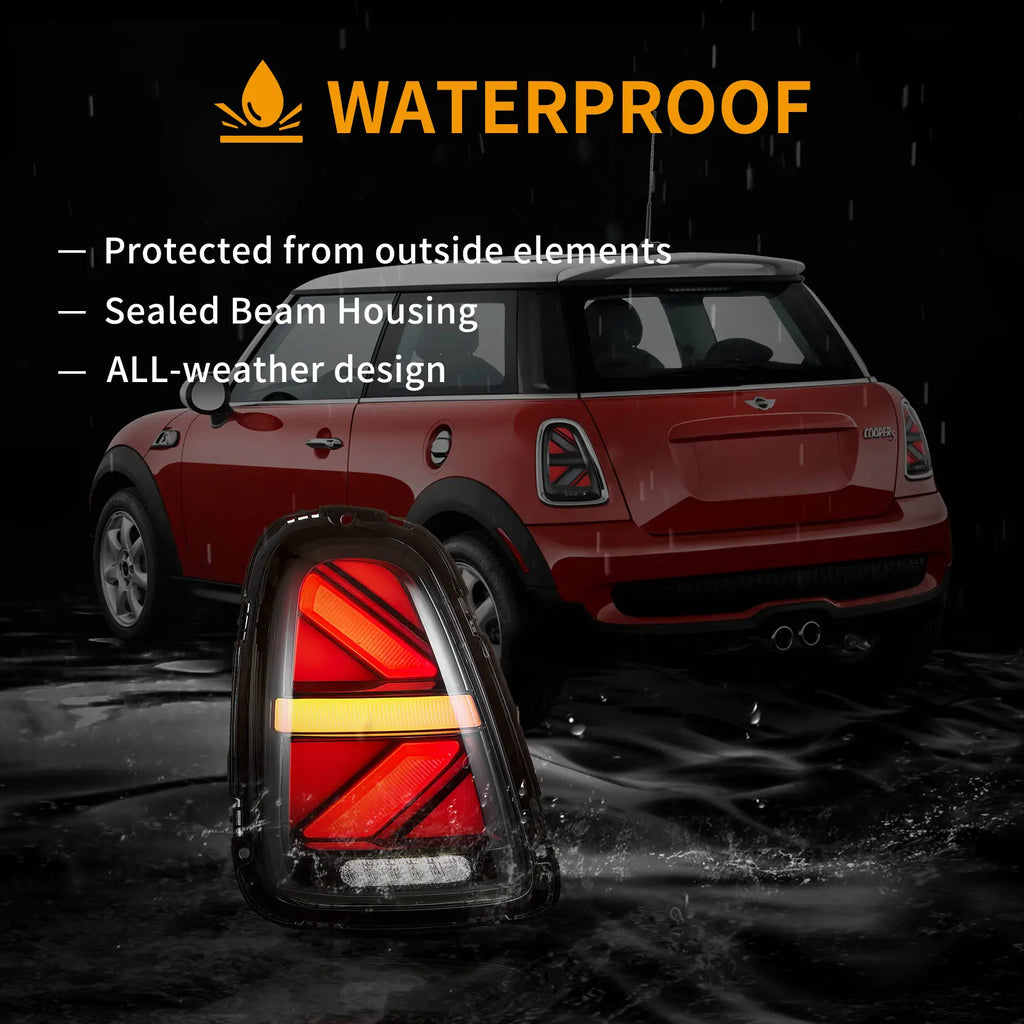 07-15 Mini Cooper 2th Gen (R56 R57 R58 R59) Vland II LED Tail Lights With Amber Sequential Turn Signal