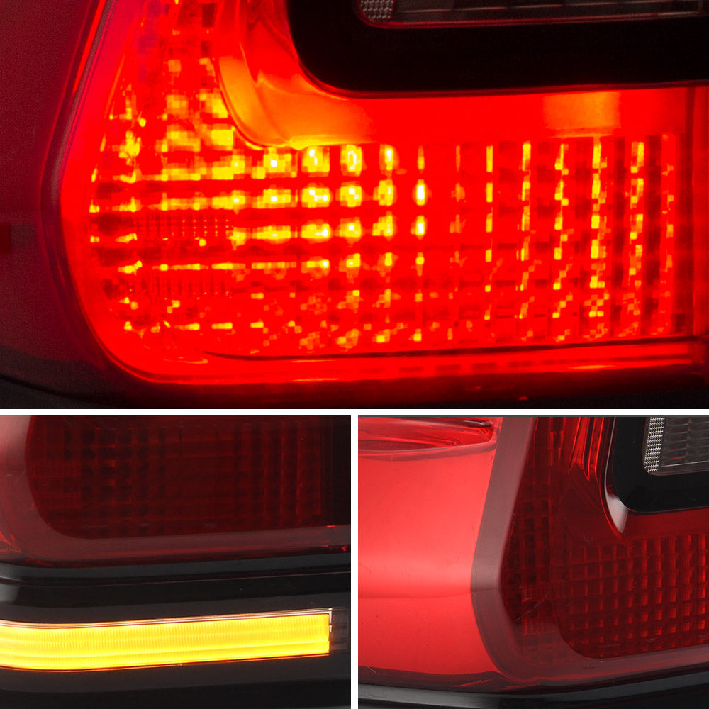 Vland Carlamp  Full LED Taillights for Toyota 2010-2016 Land Cruiser Prado Red Lens