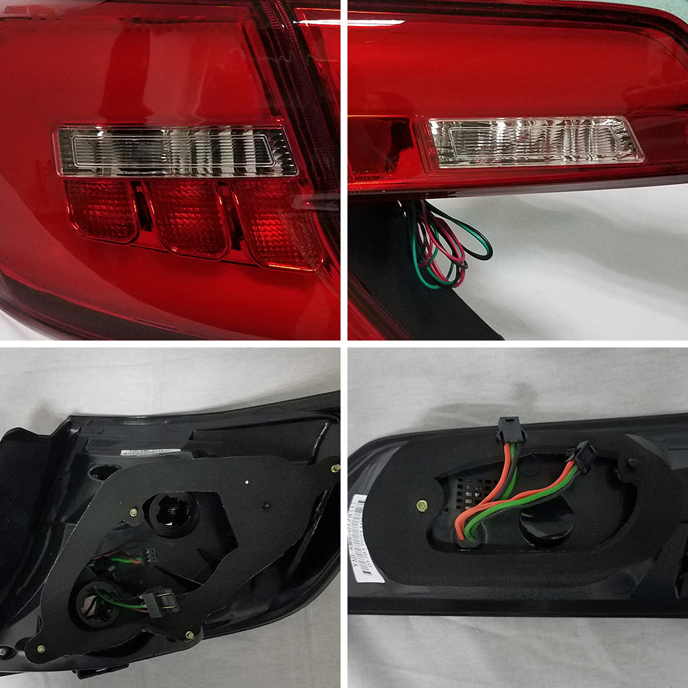 Vland Carlamp LED задни светлини за Toyota Camry 2012-2014 Червена леща