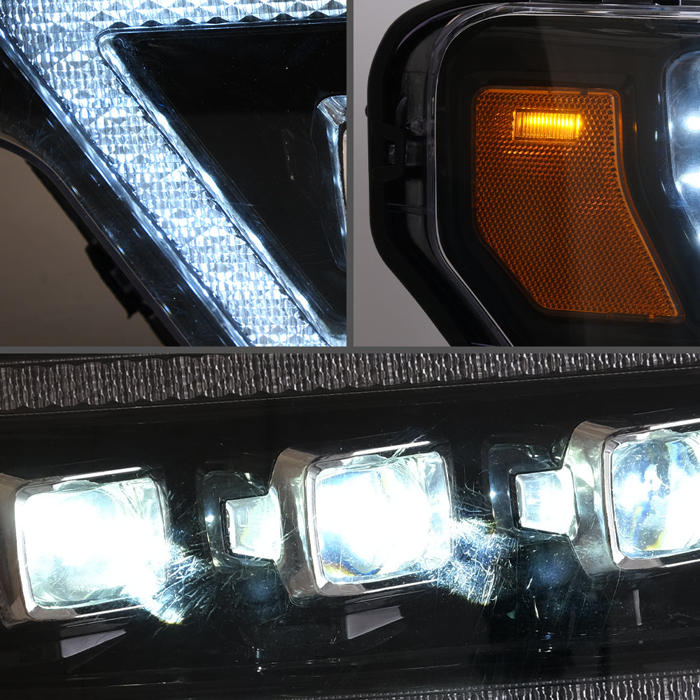 Vland Carlamp проектор LED фарове за Ford F150 2009-2014 с динамичен DRL 