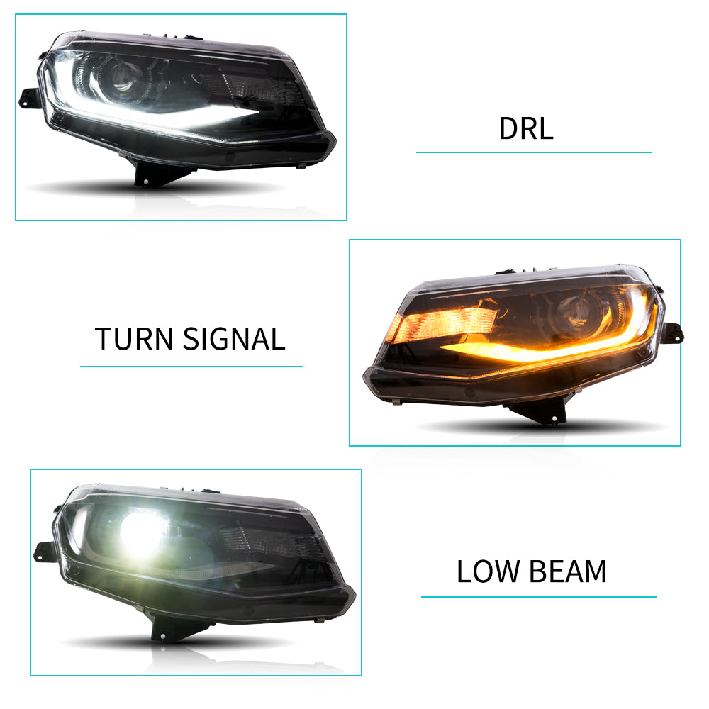 LED Projector Headlights For Chevrolet / Chevy Camaro 