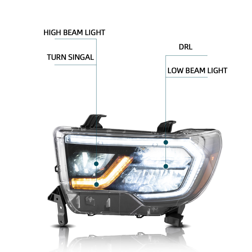 Headlights Fit For Toyota Tundra 07-13 & Sequoia 08-21