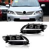 Vland Carlamp LED Headlights For Toyota Corolla 2011 2012 2013 (Bulbs are not included)