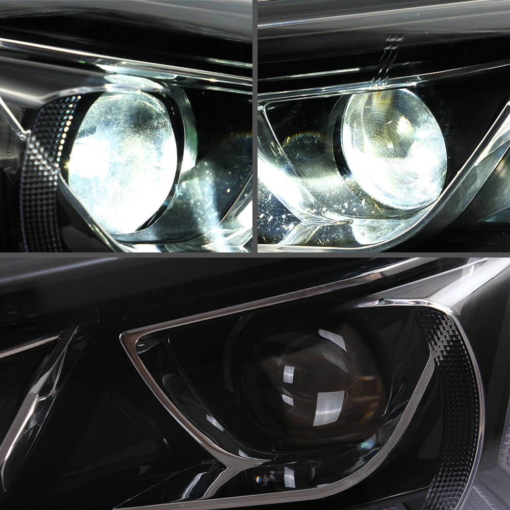 Vland Carlamp LED фарове за Toyota Hilux Vigo Revo 2015-2019 ABS, PMMA, СТЪКЛО Материал