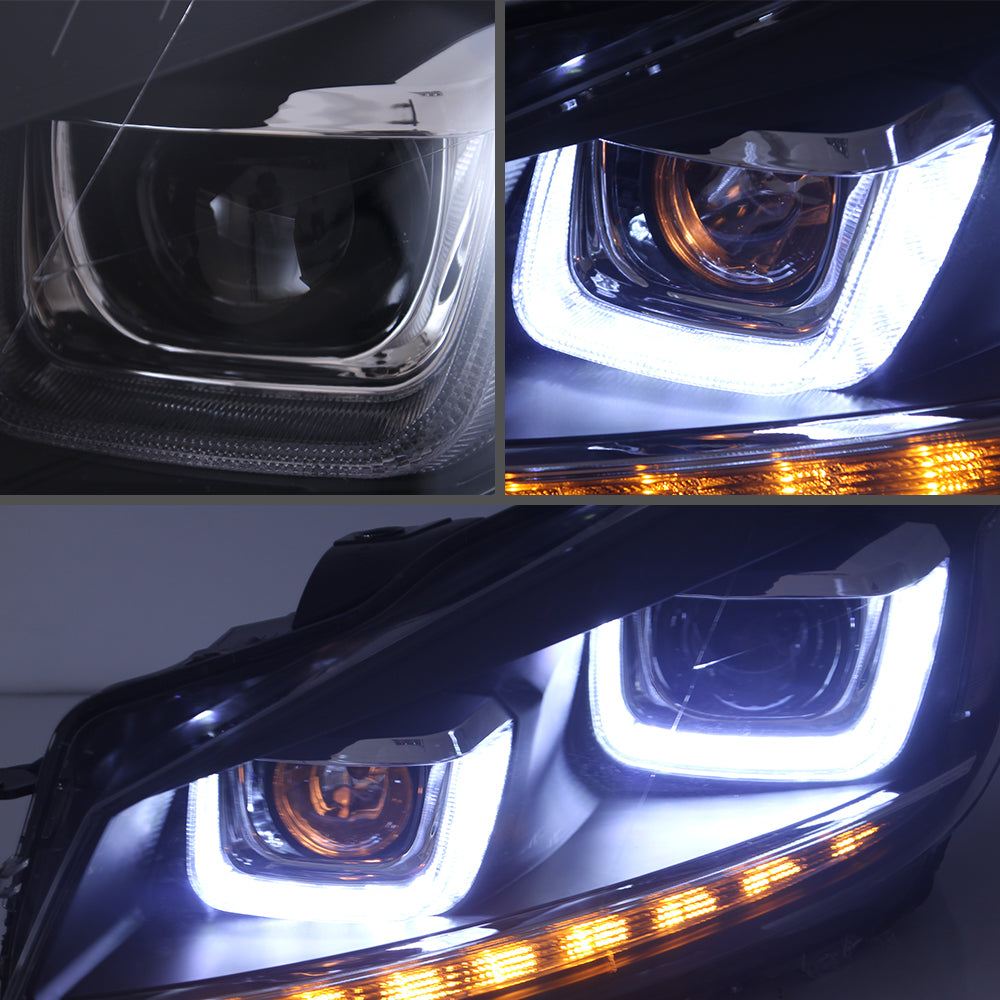VLAND LED Headlights for Volkswagen Golf Mk6 2010-2014 with Demon Eyes (NOT FIT FOR GIT and GTR Models)