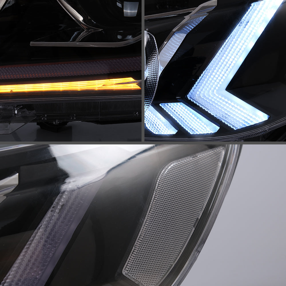 Vland Carlamp LED фарове за Toyota Hilux Vigo Revo 2015-2019 ABS, PMMA, СТЪКЛО Материал