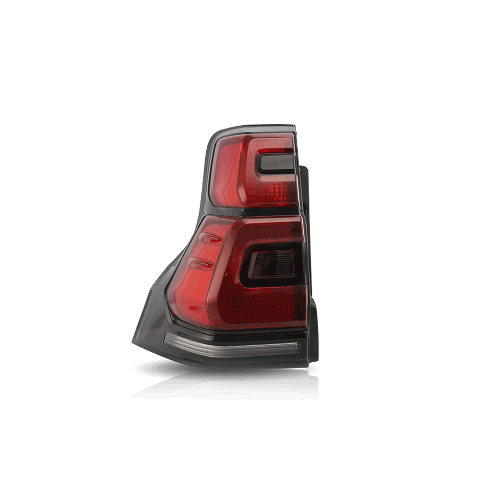 Vland Carlamp Voll-LED-Rücklichter für Toyota 2010–2016 Land Cruiser Prado, rote Linse 