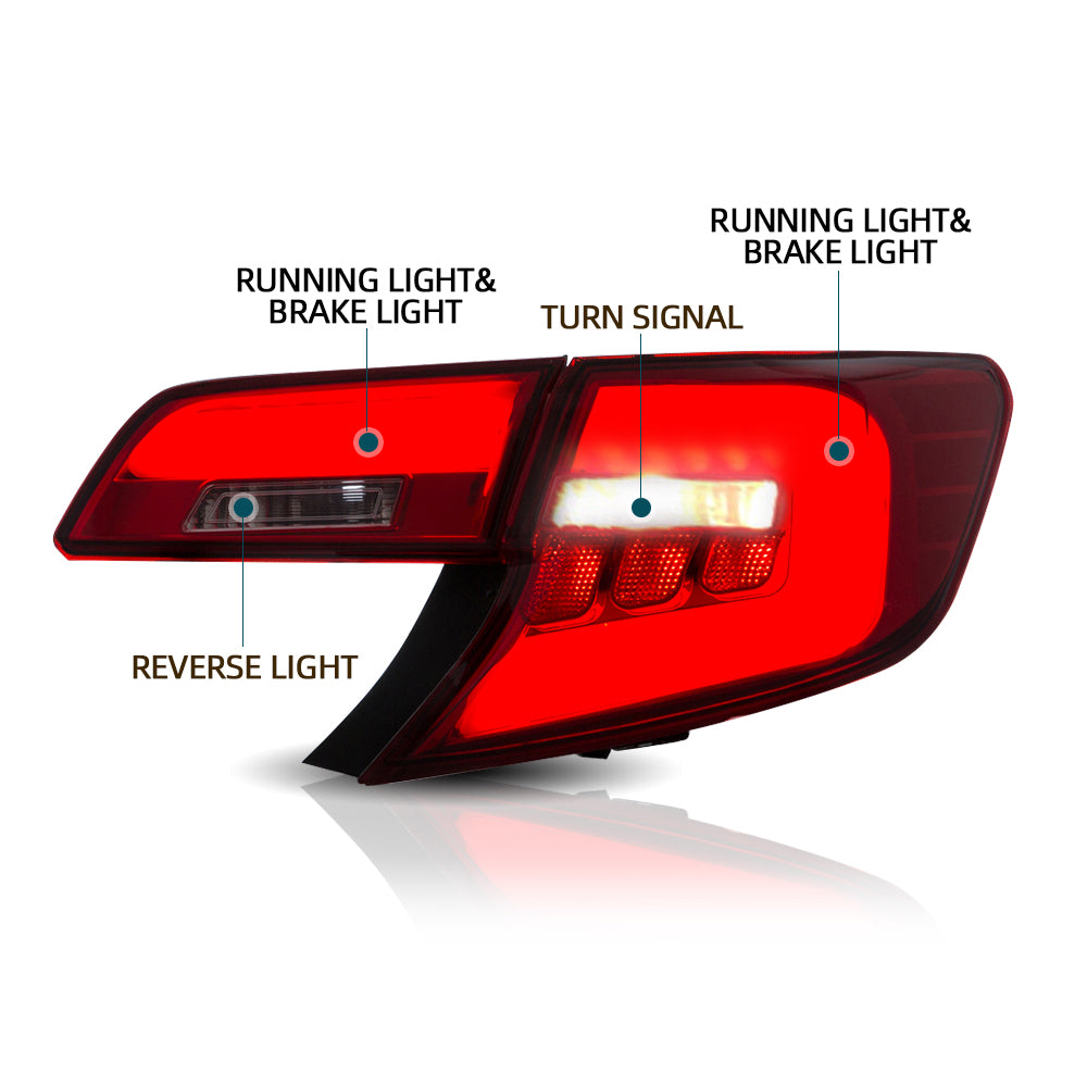 Vland Carlamp LED Tail Lights For Toyota Camry  2012-2014 Red Lens