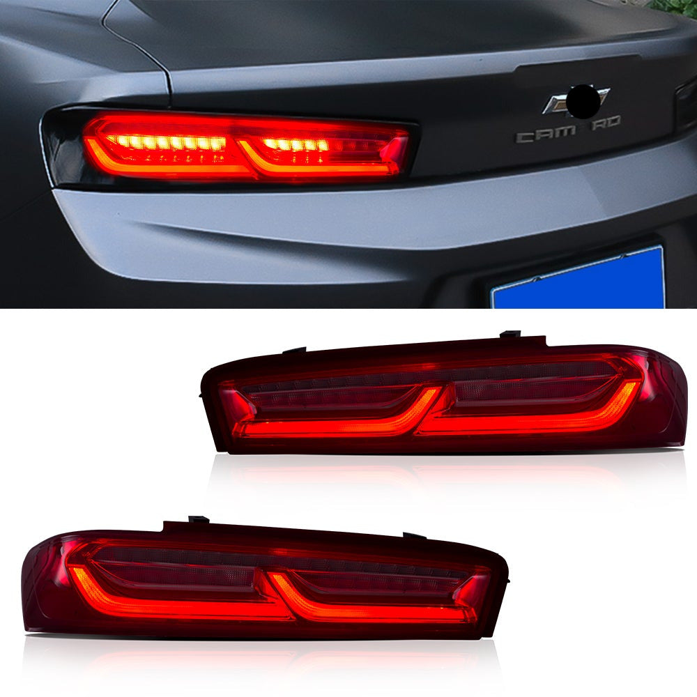 Tail Lights For Chevrolet Camaro 2016-2018 Red Lens