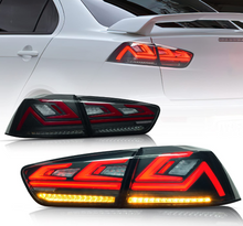 Заредете изображението в програмата за преглед на галерия, Full LED Tail Lights For Mitsubishi Lancer EVO X 2008-2018 With Sequential Turn Signal