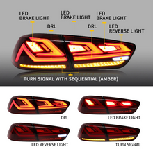 Carica l&#39;immagine nel visualizzatore di Gallery, Full LED Tail Lights For Mitsubishi Lancer EVO X 2008-2018 With Sequential Turn Signal