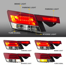 Carica l&#39;immagine nel visualizzatore di Gallery, Vland Carlamp 4PCS LED Tail Lights For Honda Accord Inspire 8th Gen Sedan 2008-2012(Not For Coupe)