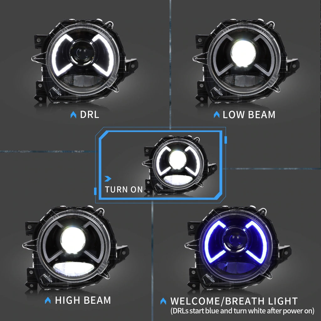 VLAND Carlamp LED Projector Headlights For Suzuki Jimny 2019-2023