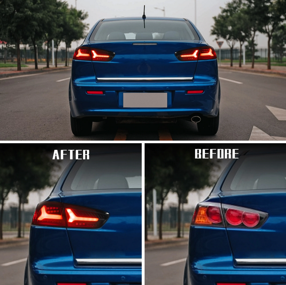 Vland Carlamp LED-Rückleuchten für Mitsubishi Lancer EVO X 2008–2018 mit sequentiellem Blinker