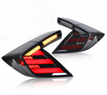 Charger l&#39;image dans la galerie, VLAND Full LED Tail Lights Smoked for Honda Civic Hatchback and Type R 2017-UP (Dynamic Welcome Lighting w/ Sequential Turn Signals)