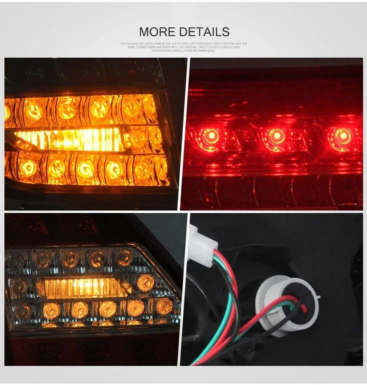 VLAND Smoked LED Tail Lights For 2011-2013 Toyota Corolla – Plug & Play, DOT/SAE Approved