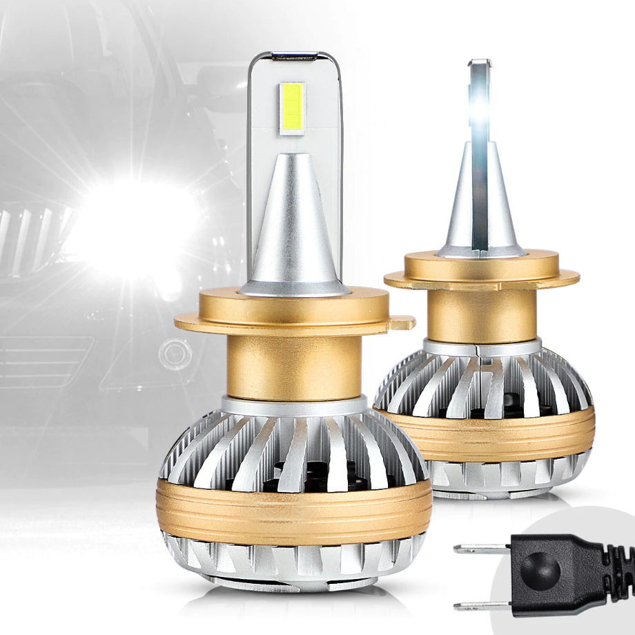 Vland Carlamp 2 Stück D2S/H7/9005 LED-Scheinwerferlampen, 6000 K, superhell