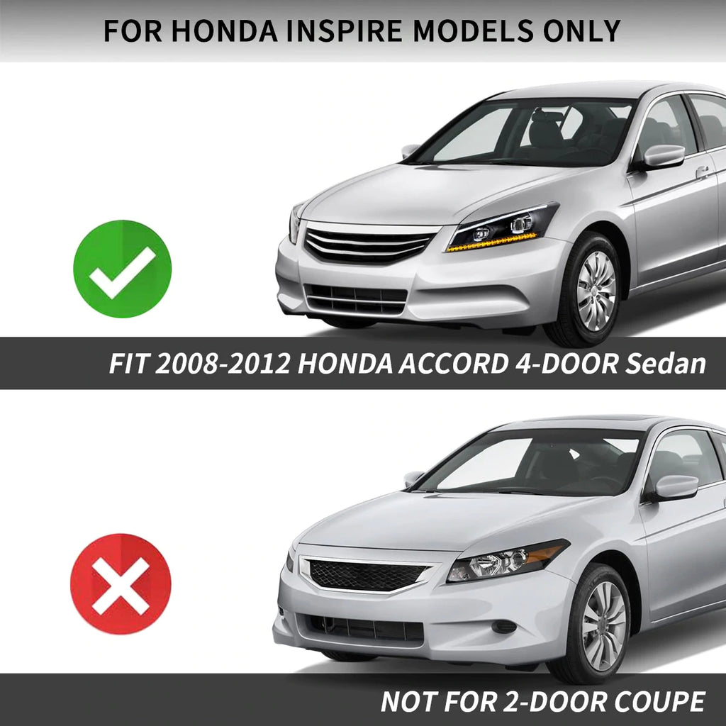 Vland Carlamp Dual Beam фарове за Honda Accord 2008-2012