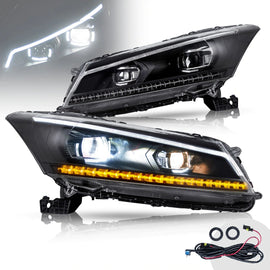 Vland Carlamp Dual Beam Headlights For Honda Accord 2008-2012