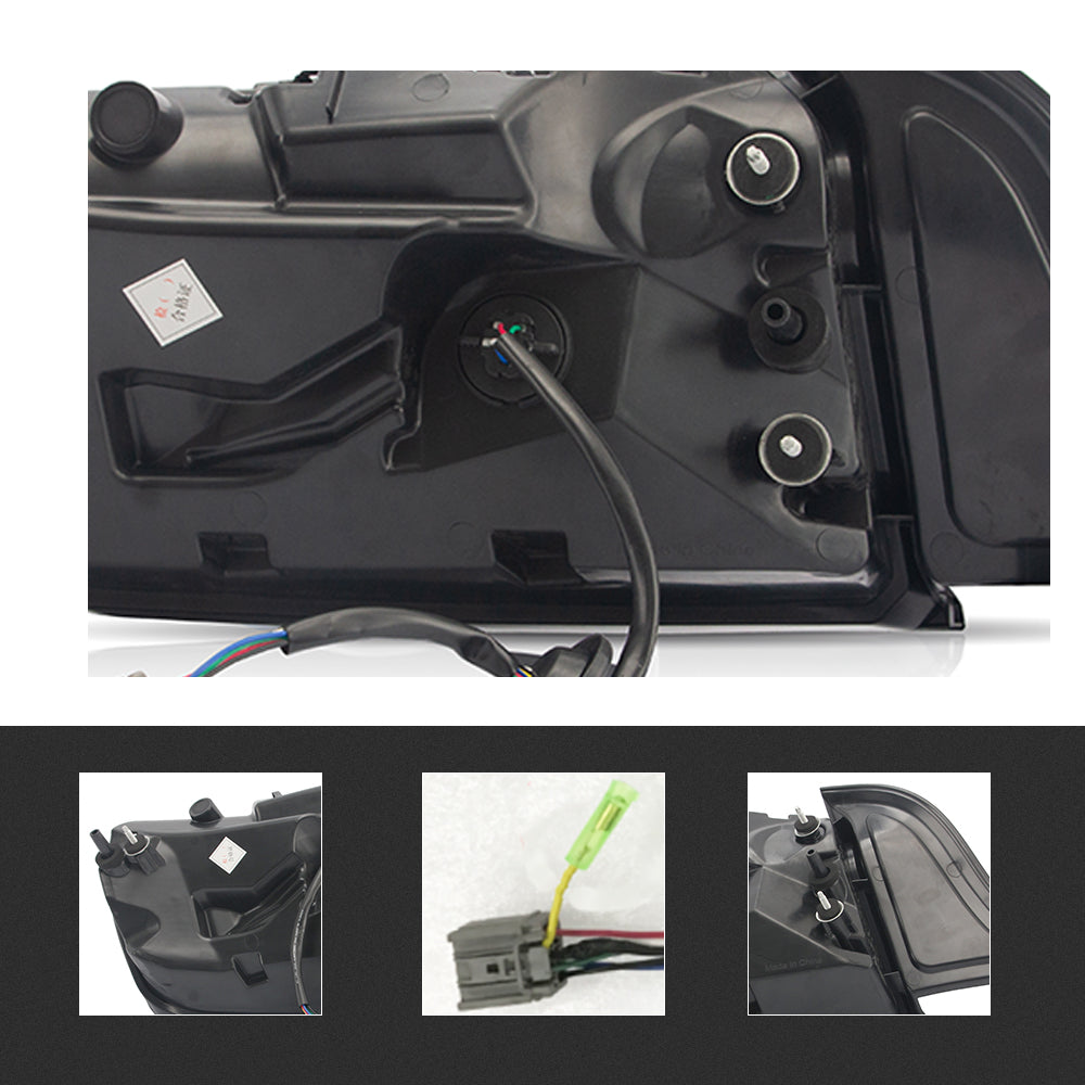 Vland Carlamp LED задни светлини за Ford Mustang 2015-2021 Multi 5 Modes Clear Lens (подходящи за модели в САЩ/Евро)
