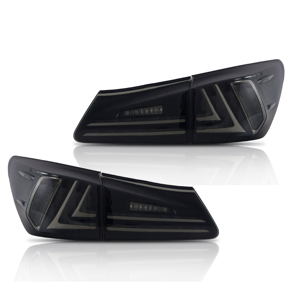 Vland Carlamp Tail Lights For Lexus 2006-2012 IS250 IS350 ISF Smoked