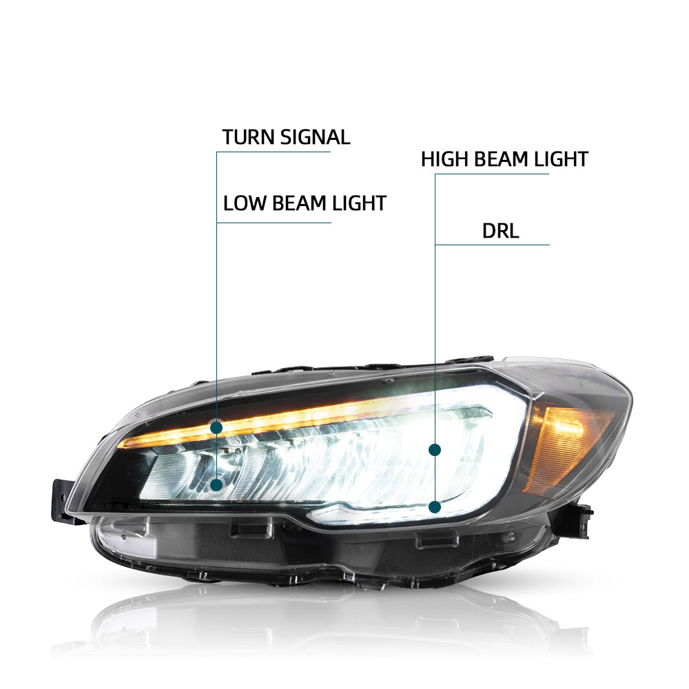 Vland Carlamp LED-Scheinwerfer passend für Subaru WRX 2015–2021 Toyota 86