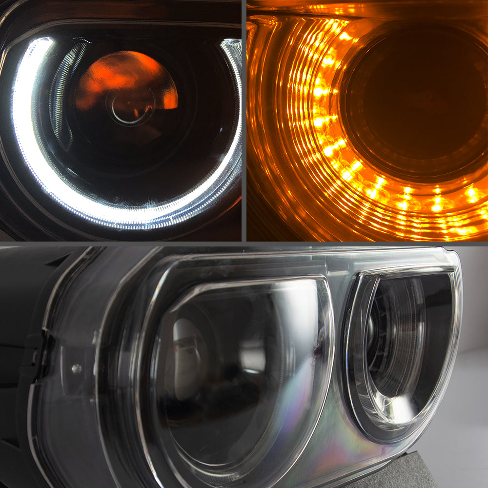Vland Carlamp Scheinwerfer Dual Beam Projektor für Dodge Challenger 2008–2014