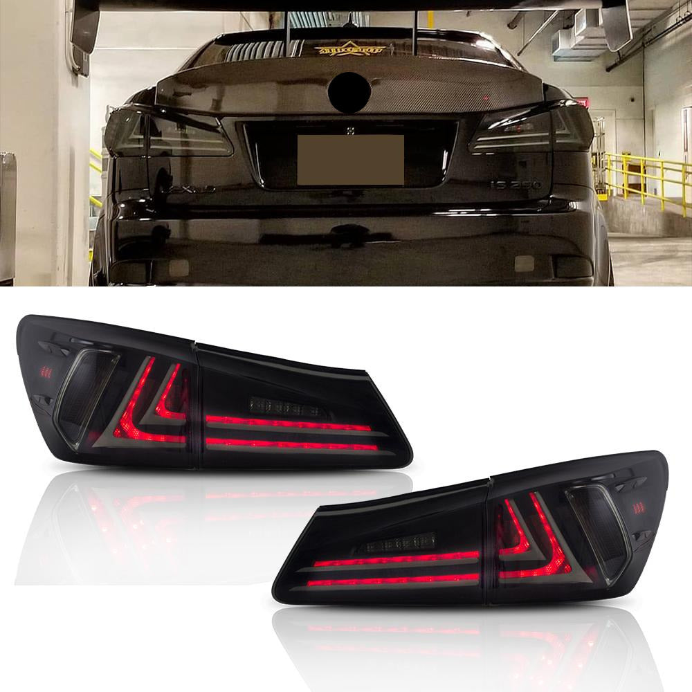 Vland Carlamp Tail Lights For Lexus 2006-2012 IS250 IS350 ISF Smoked