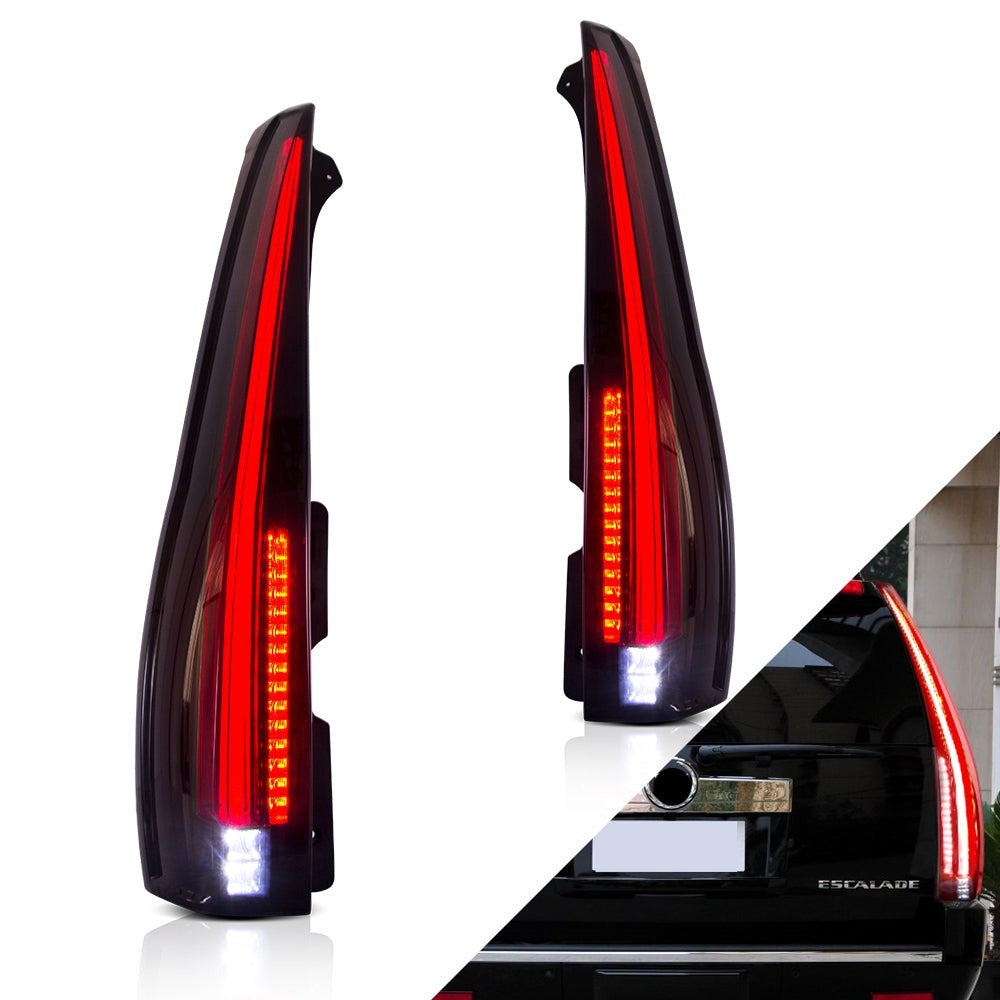 Vland Carlamp LED задни светлини за 2007-2014 Cadillac Escalade Clear Lens