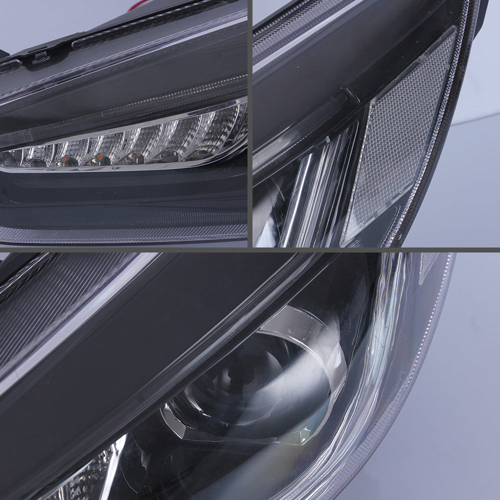 Vland Carlamp LED Projector Headlights Compatible with Focus 2015-2018 ( NOT Included Bulbs) Dual Beam