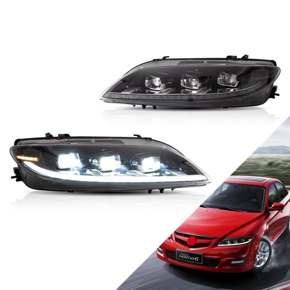 LED Headlights Fit For Mazda 6 2003-2015