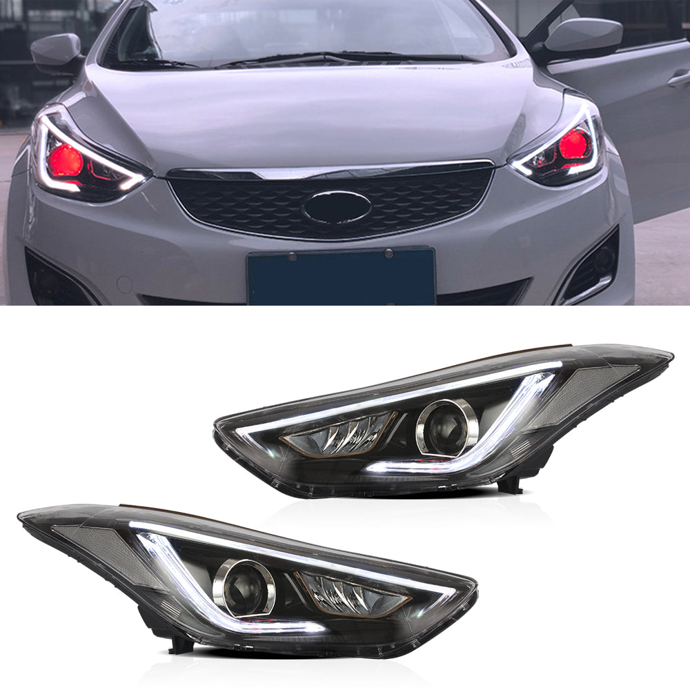 Projector Headlights For Hyundai Elantra (Avante MD) 2011-2015